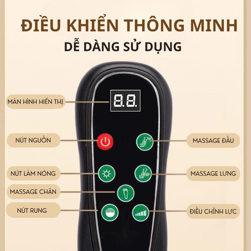 Điều khiển của Ghế massage toàn thân DELAX GMS05