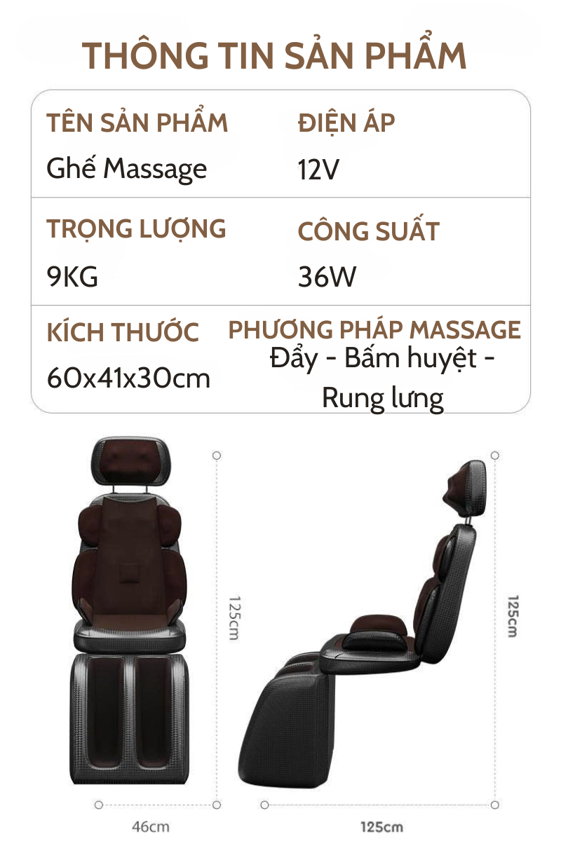 Thông tin chi tiết về Ghế massage toàn thân DELAX GMS05