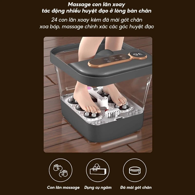 bồn ngâm chân massage delax