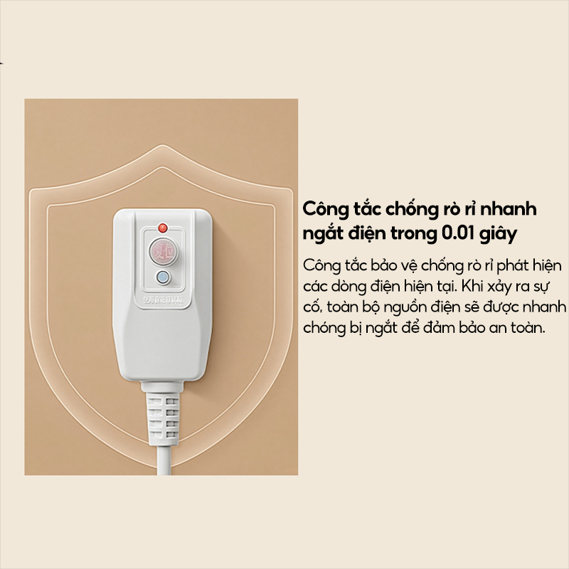 Công tắc chống rò điện Bồn ngâm chân massage bấm huyệt DELAX BNC02