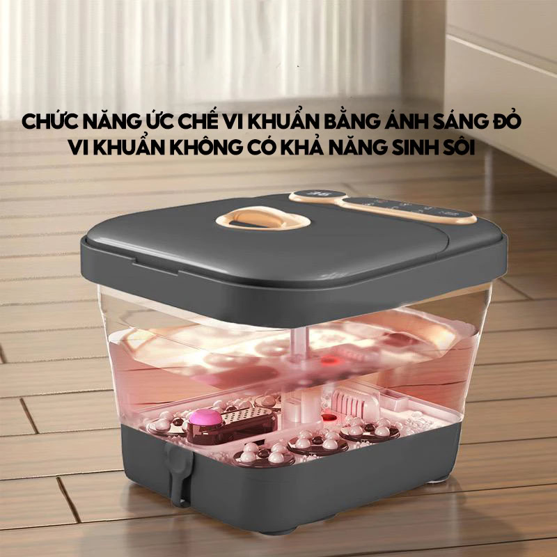 Chất liệu an toàn Bồn ngâm chân massage bấm huyệt DELAX BNC02