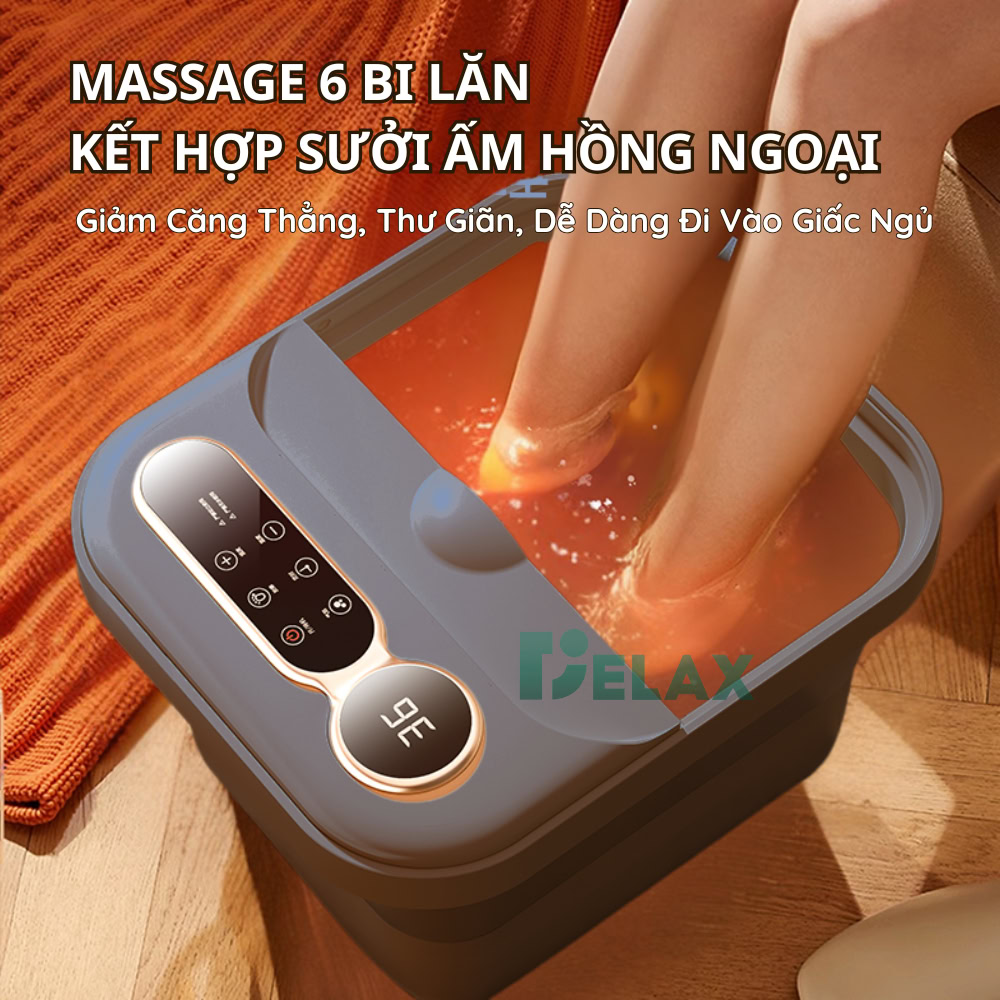 Bồn ngâm chân massage DELAX BNC02 làm nóng nhanh
