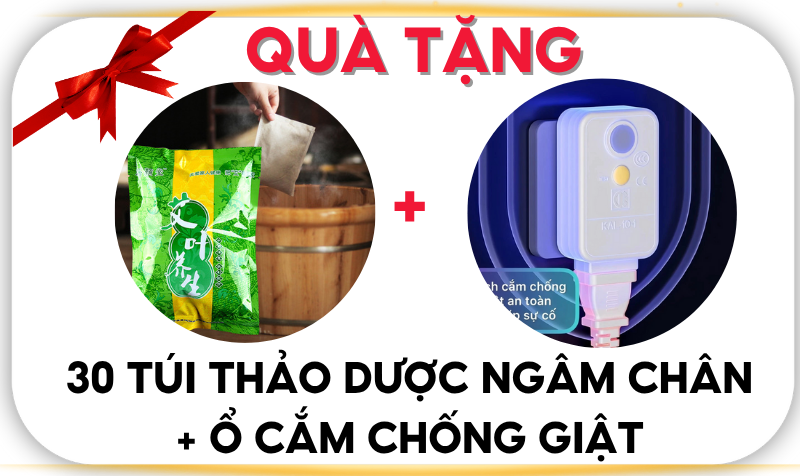 Quà tặng khi mua Bồn ngâm chân massage bấm huyệt DELAX BNC02