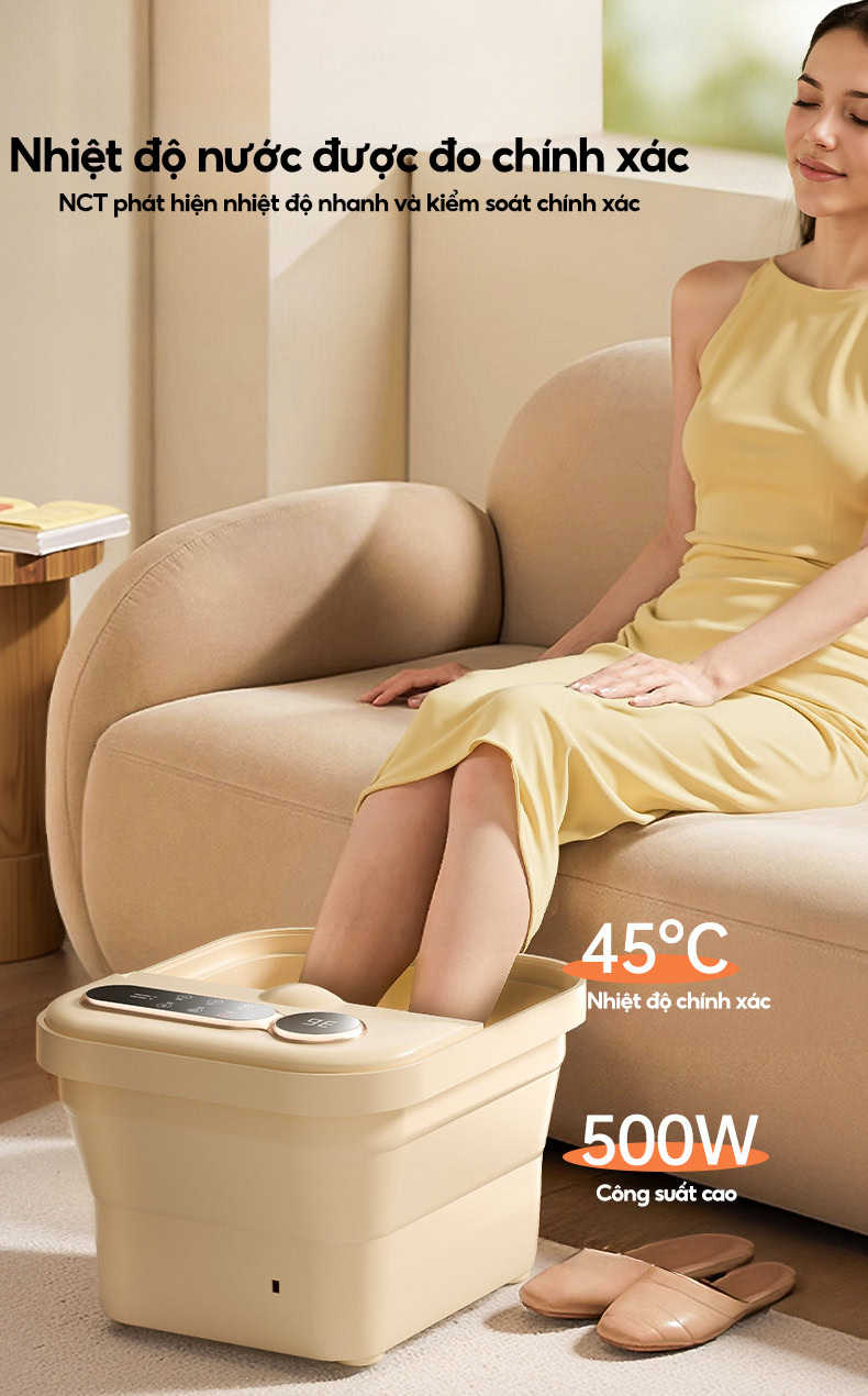 Nhiệt độ của Bồn ngâm chân massage bấm huyệt DELAX BNC02_1