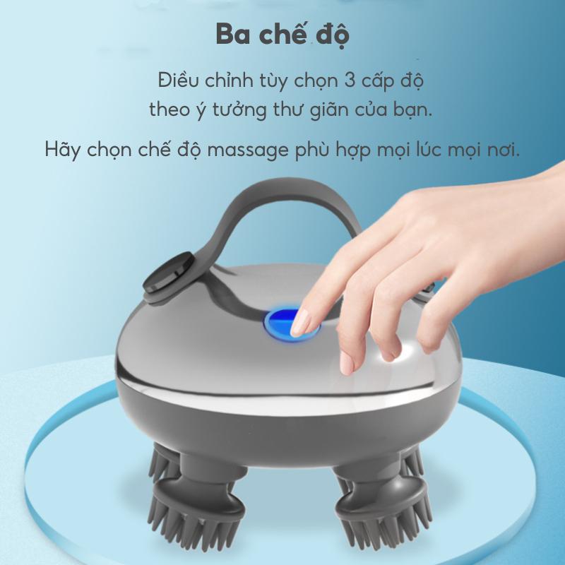 Máy mát xa đầu cầm tay Mini MMD01 có 3 chế độ massage