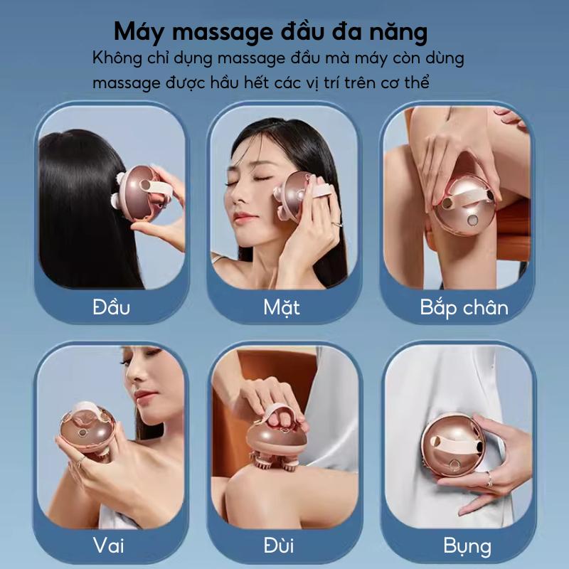 Máy mát xa đầu cầm tay Mini MMD01 hỗ trợ xoa bóp các vị trí trên cơ thể
