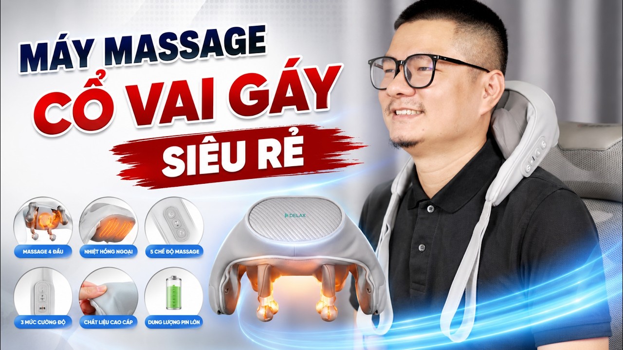 Review máy massage cổ vai gáy cao cấp Delax DV11